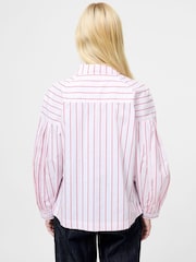 French Connection Pink Cambria Dobby Pleat Shirt - Image 2 of 4
