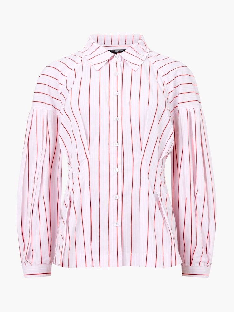 French Connection Pink Cambria Dobby Pleat Shirt - Image 4 of 4 French Connection Pink Cambria Dobby Pleat Shirt - Image 4 of 4
