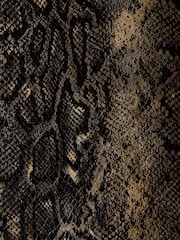 French Connection Animal Brandy Snakeskin Midi PU Skirt - Image 5 of 5