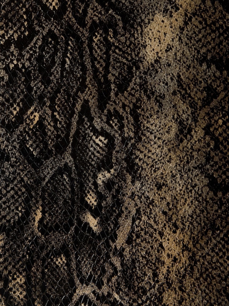 French Connection Animal Brandy Snakeskin Midi PU Skirt - Image 5 of 5
