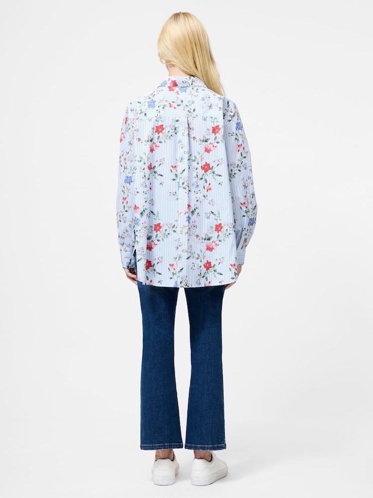 French Connection Blue Floral Print Shirt - Image 2 of 4