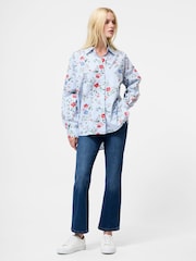 French Connection Blue Floral Print Shirt - Image 3 of 4