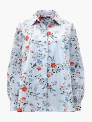 French Connection Blue Floral Print Shirt - Image 4 of 4