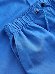 Baker by Ted Baker בצבע כחול סט של מכנסיים קצרים וחולצת פשתן - תמונה 7 מתוך 8