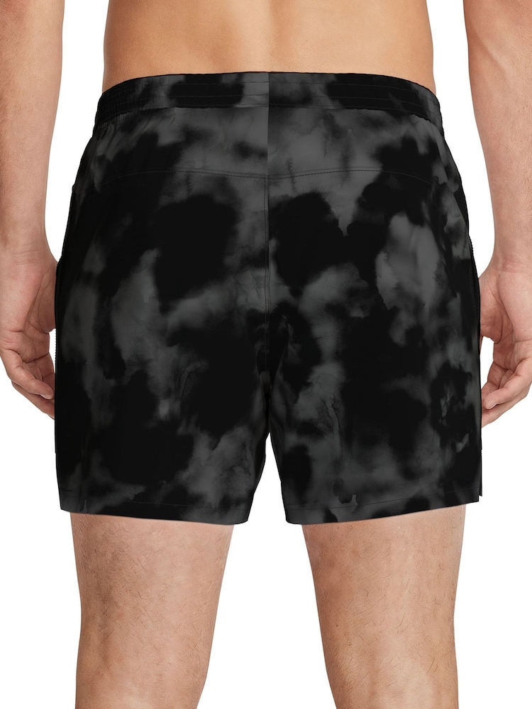 Nike Black Tie Dye 5 Inch DriFIT Swim Shorts - Image 2 of 7