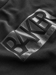 Baker by Ted Baker Oversized Black T-Shirt and Shorts Set - Image 10 of 15