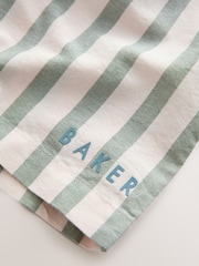 Baker by Ted Baker Graphic White T-Shirt and Stripe Shorts Set - تصویر 11 از 11