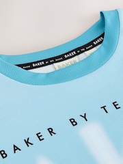 Baker by Ted Baker Oversized Ombre Blue T-Shirt and Shorts Set - Imaginea 11 din 12