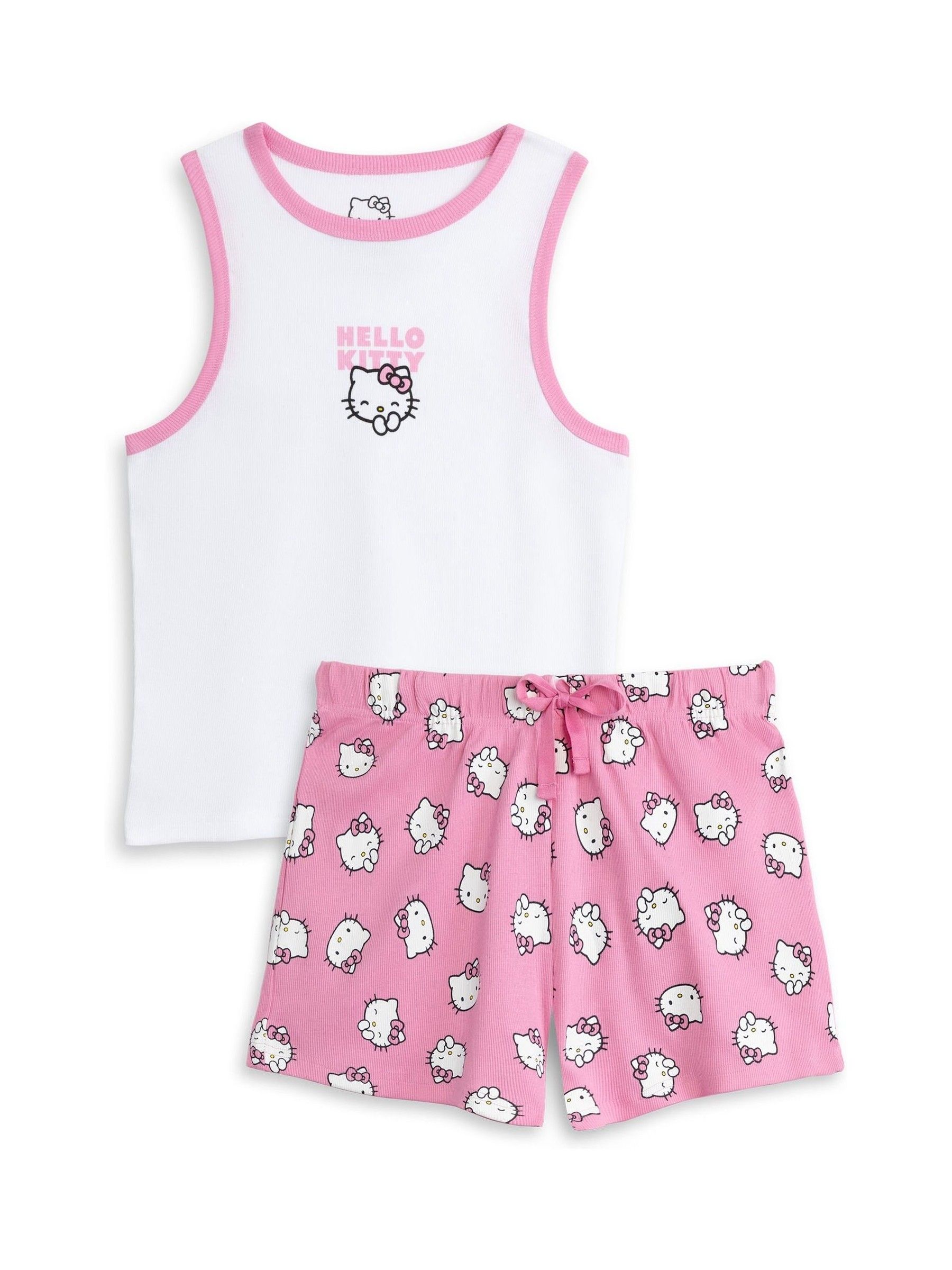 Vanilla Underground Women's Pink Hello Kitty Character Vest And Shorts Pyjama Set - Image 4
