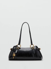 Mango Black Bowling Shoulder Bag With Charm - Image 1 of 3