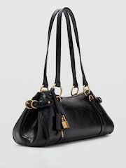 Mango Black Bowling Shoulder Bag With Charm - Image 2 of 3