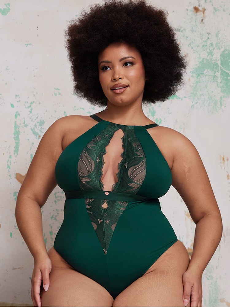 Curvy Kate Green Indulgence Multiway Stretch Lace Body - Image 1 of 7 Curvy Kate Green Indulgence Multiway Stretch Lace Body - Image 1 of 7