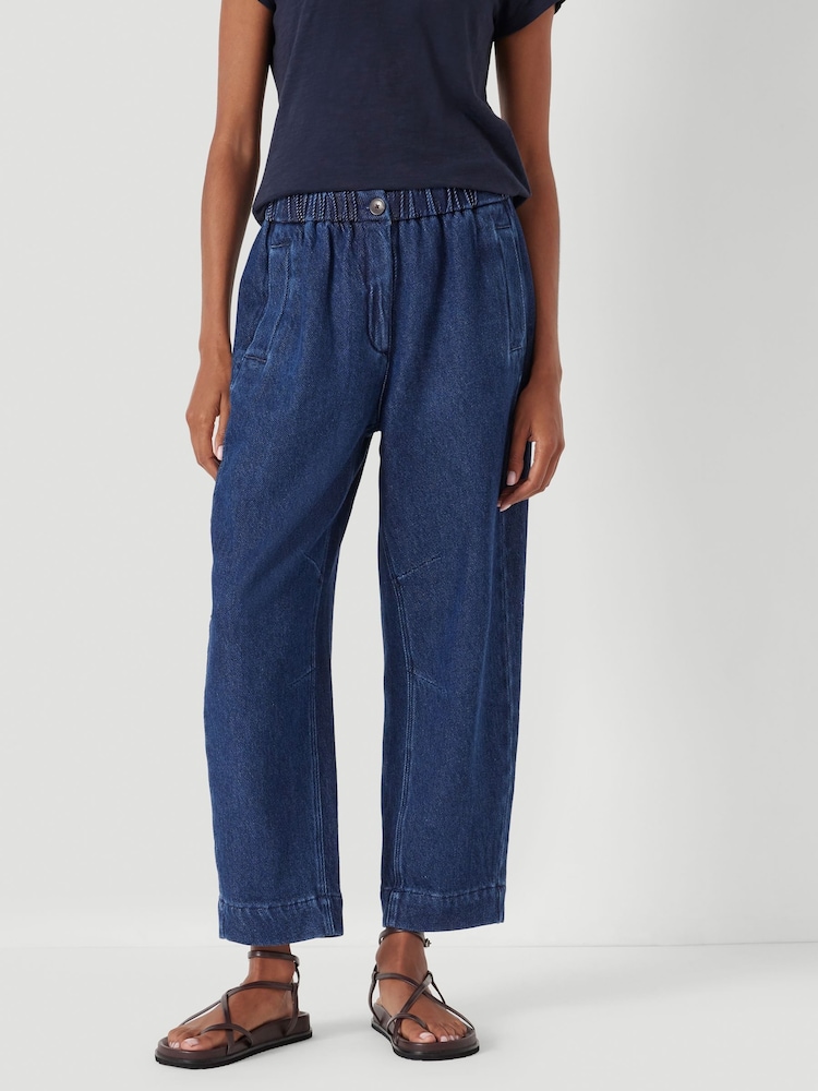 Hush Blue Supersoft Denim Barrel Leg Jeans - Image 1 of 6 Hush Blue Supersoft Denim Barrel Leg Jeans - Image 1 of 6