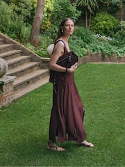 Hush Brown Pippa Pleated Skirt - Image 6 of 7