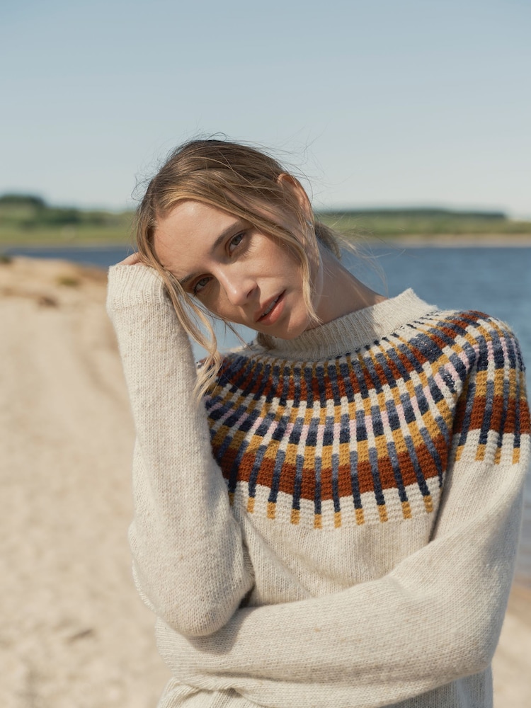 Celtic & Co. Natural Stitch Yoke Jumper - Image 1 of 6 Celtic & Co. Natural Stitch Yoke Jumper - Image 1 of 6