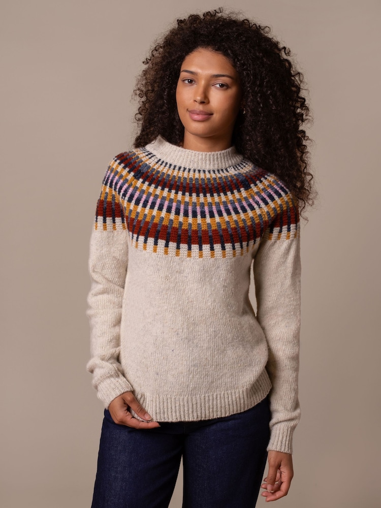 Celtic & Co. Natural Stitch Yoke Jumper - Image 2 of 6 Celtic & Co. Natural Stitch Yoke Jumper - Image 2 of 6