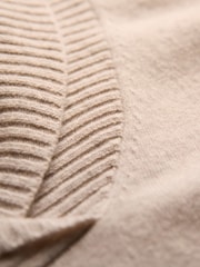 Celtic & Co. Natural Lambswool Shawl Collar Jumper - Slika 6 iz 7