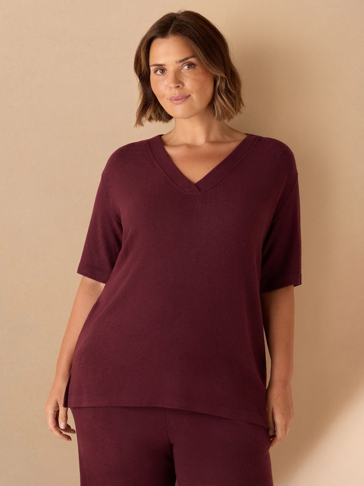 Live Unlimited Red V-Neck Supersoft T-Shirt - Image 1 of 3