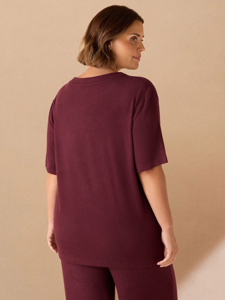 Live Unlimited Red V-Neck Supersoft T-Shirt - Image 3 of 3