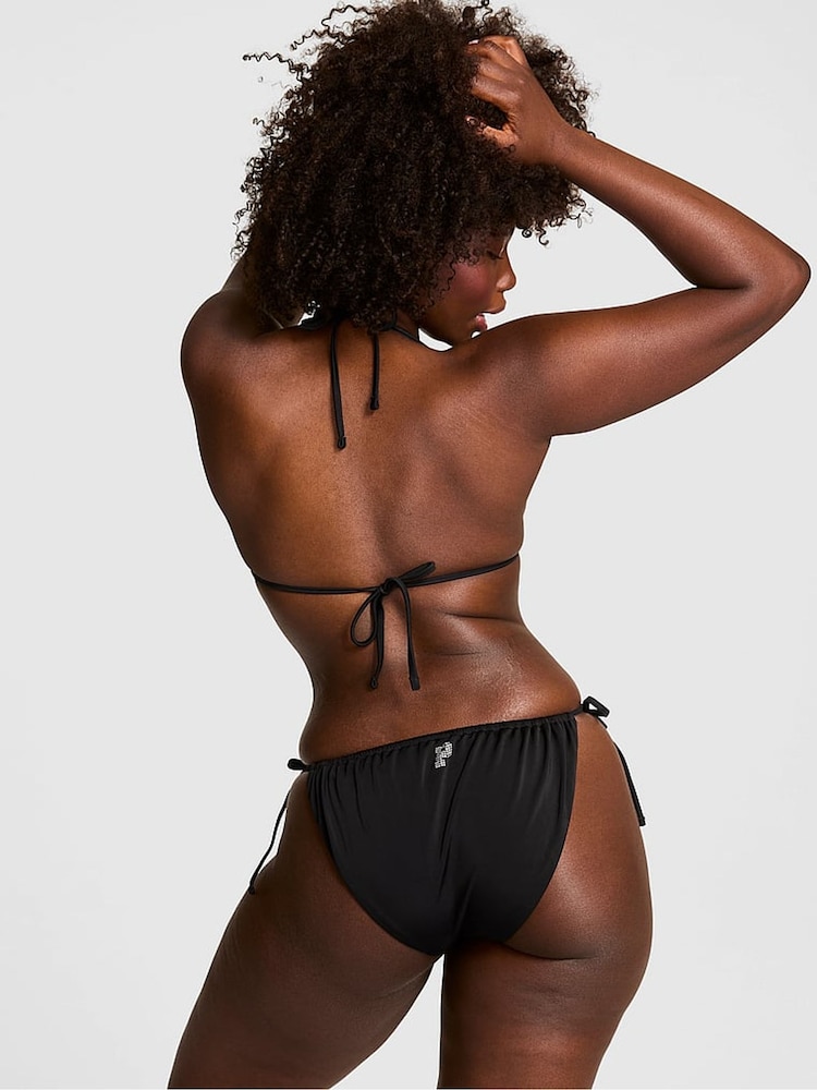 Victoria's Secret Pink Black Tie Side Bikini Bottoms - Image 3 of 3
