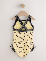 Yellow/Black Polka Dot Ruffle Swimsuit (3-16yrs) - Image 6 of 8