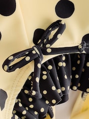 Yellow/Black Polka Dot Ruffle Swimsuit (3-16yrs) - Image 8 of 8