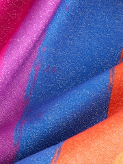 Multi Glitter Stripe One Shoulder Swimsuit (3-16yrs) - Image 7 of 7