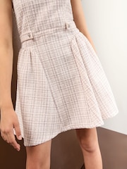 Lipsy Pink Boucle Check Dress (5-16yrs) - Image 4 of 4