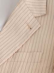 Joules Ecru Stripe Seersucker Suit Jacket - Image 17 of 19