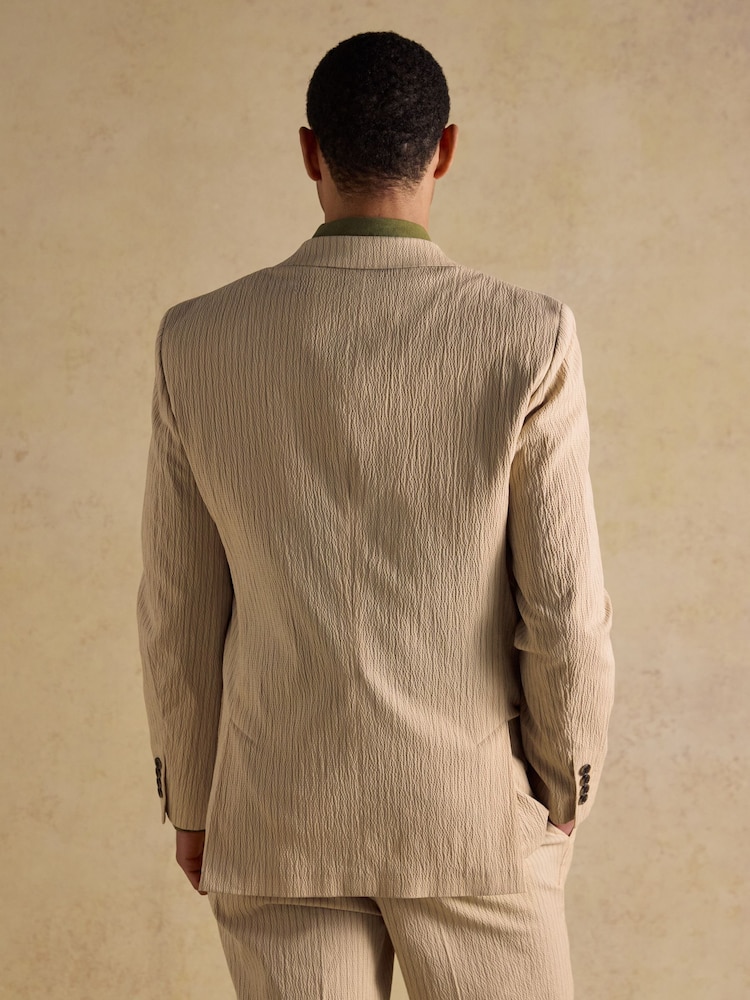 Joules Ecru Stripe Seersucker Suit Jacket - Image 2 of 19