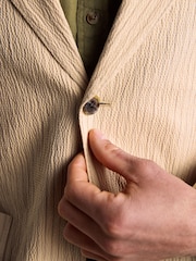 Joules Ecru Stripe Seersucker Suit Jacket - Image 5 of 19