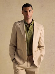 Joules Ecru Stripe Seersucker Suit Jacket - Image 7 of 19