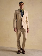 Joules Ecru Stripe Seersucker Suit Jacket - Image 8 of 19