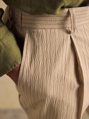 Joules Ecru Stripe Seersucker Suit Trousers - Image 5 of 11