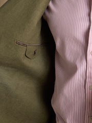 Joules Green Cotton Linen Blend Suit Jacket - Image 10 of 14