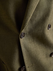 Joules Green Cotton Linen Blend Suit Jacket - Image 11 of 14