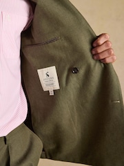 Joules Green Cotton Linen Blend Suit Jacket - Image 8 of 14