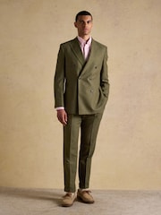 Joules Green Cotton Linen Blend Suit Jacket - Image 9 of 14