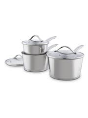 Good Food 3 Piece Stainless Steel Saucepan Set - Image 1 of 10
