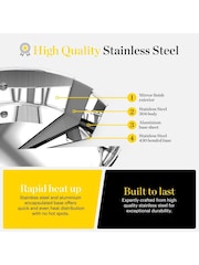 Good Food 3 Piece Stainless Steel Saucepan Set - Image 3 of 10