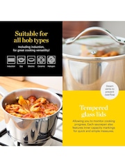 Good Food 3 Piece Stainless Steel Saucepan Set - Image 4 of 10