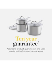 Good Food 3 Piece Stainless Steel Saucepan Set - Image 7 of 10