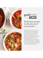 Good Food 3 Piece Stainless Steel Saucepan Set - Image 8 of 10