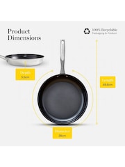 Good Food Stainless Steel Tri-Ply Frying Pan with Non Stick - Image 6 of 10