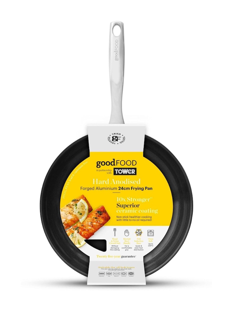 Good Food Grey Hard Anodized Non-Stick Frying Pan - Image 10 of 10