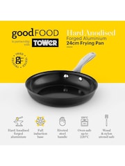 Good Food Grey Hard Anodized Non-Stick Frying Pan - Image 2 of 10