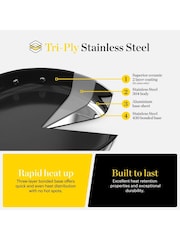 Good Food 5 Piece Stainless Steel Tri-Ply Cookware Set - Image 3 of 10