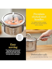 Good Food 5 Piece Stainless Steel Tri-Ply Cookware Set - Image 5 of 10