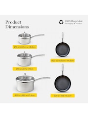 Good Food 5 Piece Stainless Steel Tri-Ply Cookware Set - Image 6 of 10