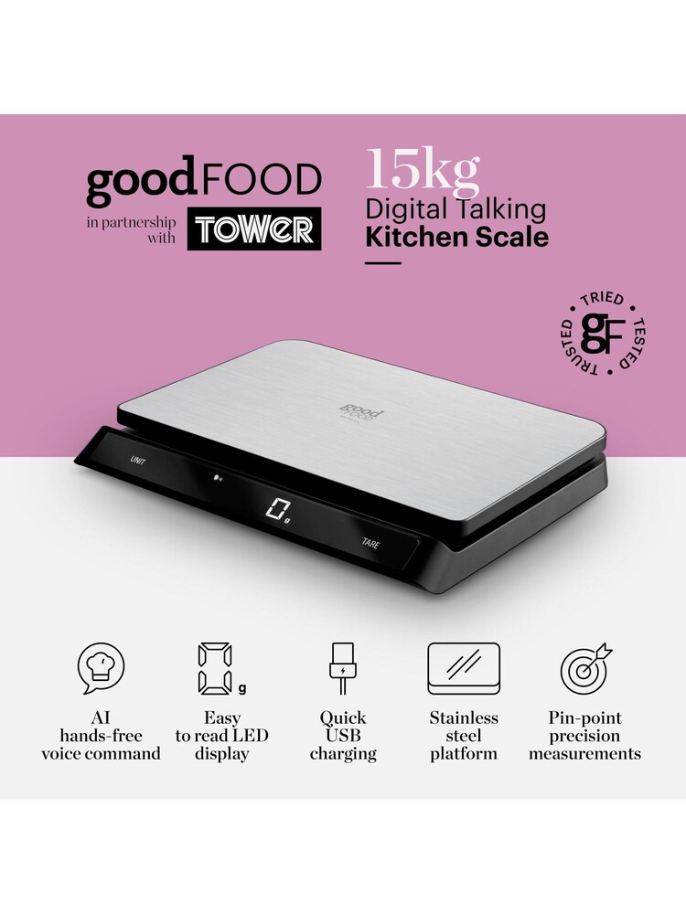 Good Food Black Digital Talking Kitchen Scale - Image 2 of 10
